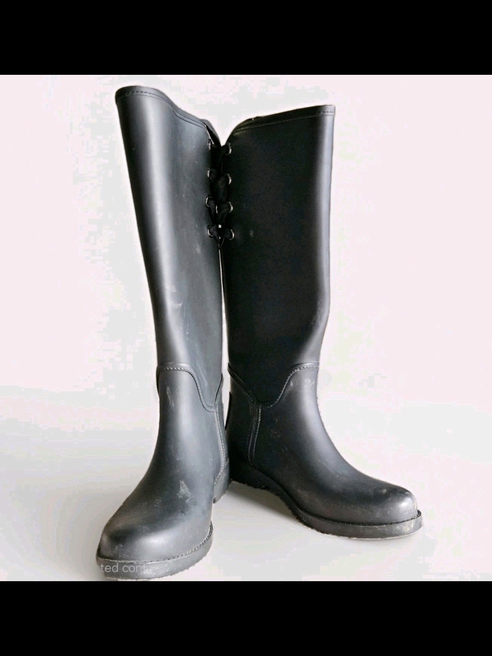 Coach Black Tall Women's Rain Boots